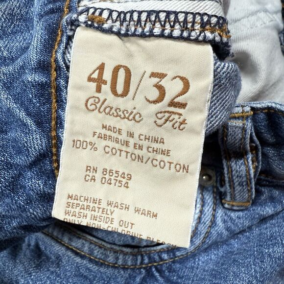 Tommy Bahama Mens Jeans 40x32 Classic Fit Straight Blue Denim Pants Medium Wash - Picture 6 of 8